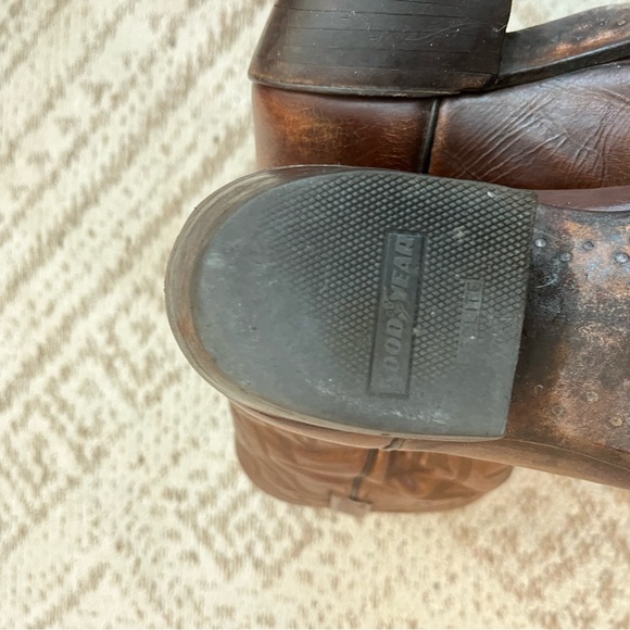 Mens leather cowboy boots - Picture 4 of 7